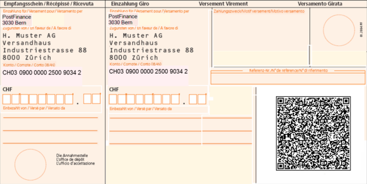 Neue Einzahlungsscheine mit QR Codes