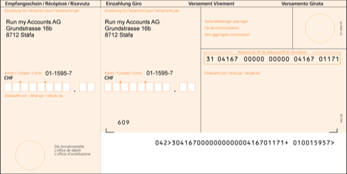 Einzahlungsschein vorgedruckt