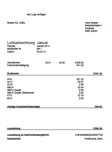 Excel Salärbuchhaltung