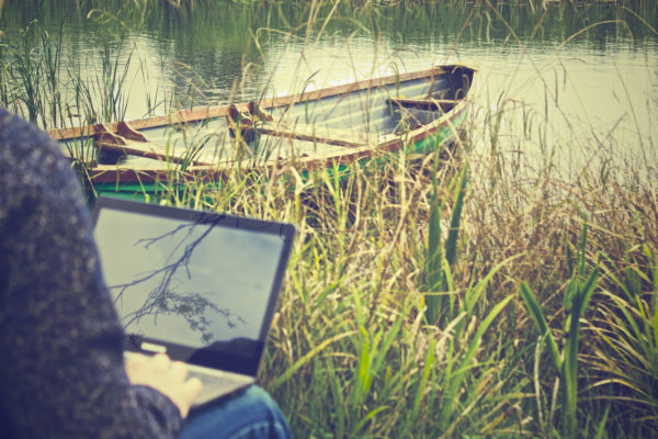 Freelancer im Park