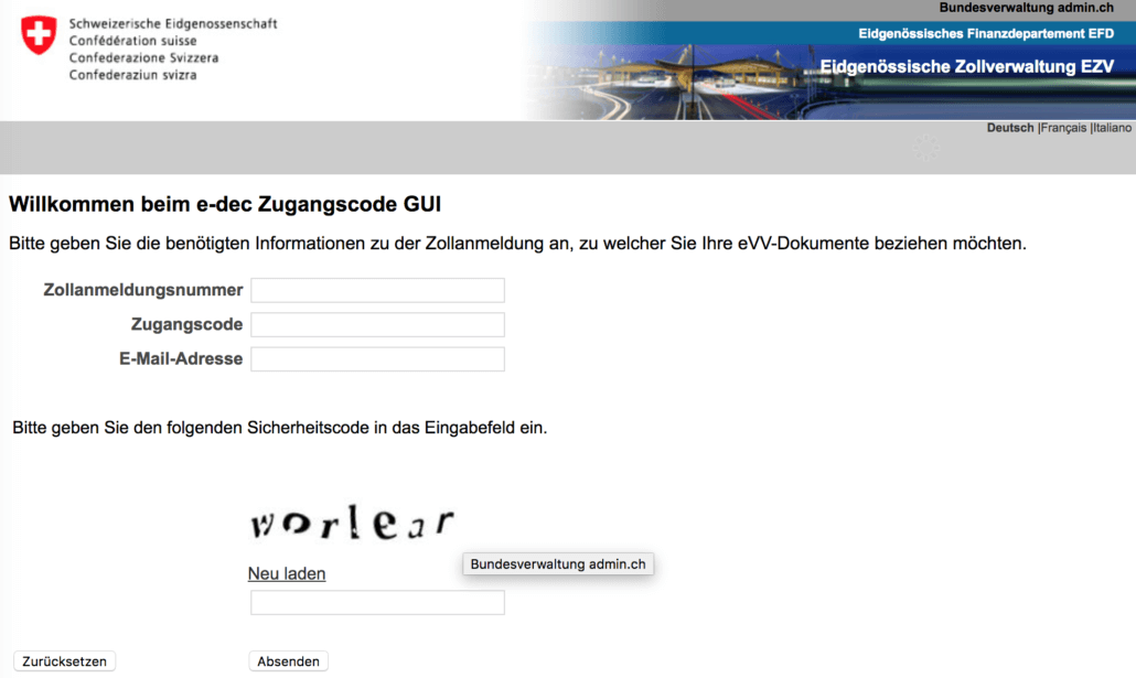 Elektronische Veranlagungsverfügung e-dec