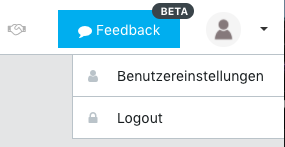 Benutzereinstellungen Dropdown