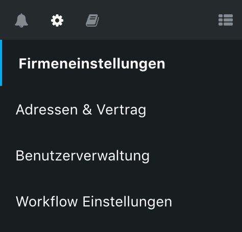 Firmeneinstellungen