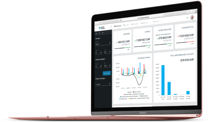 Online-Buchhaltungs-Software Dashboard-Modul