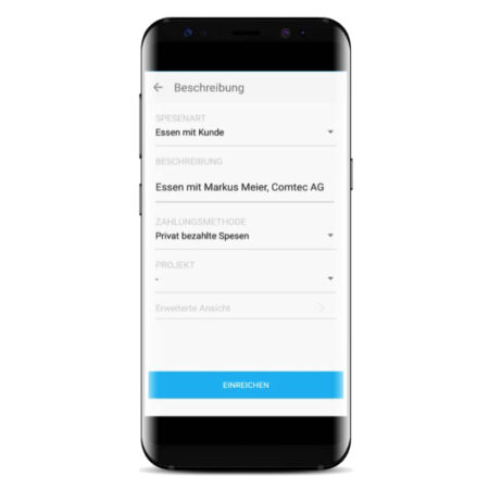 Spesen-App Spesenbeleg erfassen