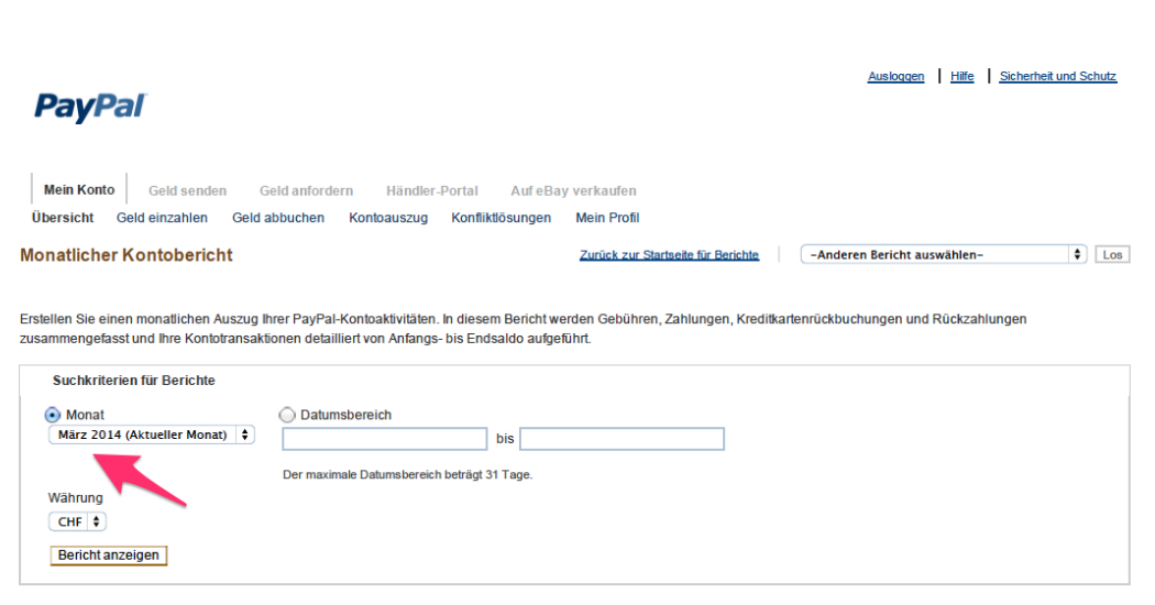 Paypal Kontoauszug 3