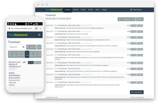 Zeiterfassung für die Buchhaltung TimeStatement