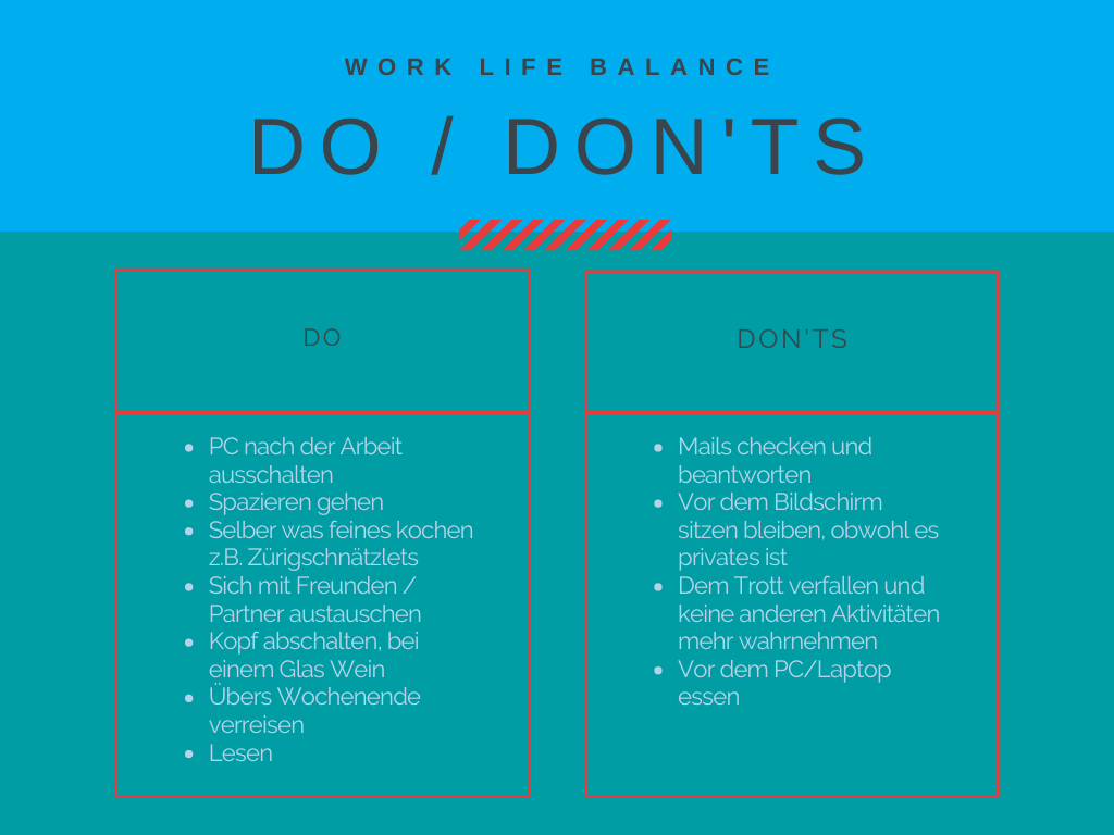 Work Life Balance Do Donts